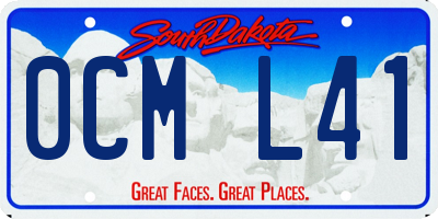 SD license plate 0CML41