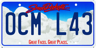 SD license plate 0CML43