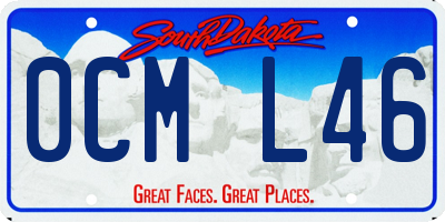 SD license plate 0CML46