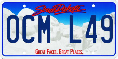 SD license plate 0CML49