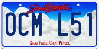 SD license plate 0CML51