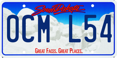 SD license plate 0CML54
