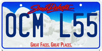 SD license plate 0CML55