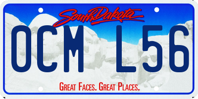 SD license plate 0CML56