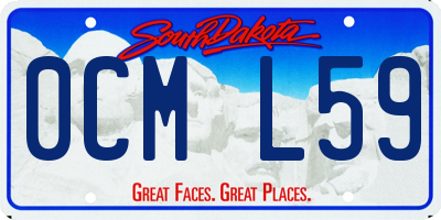 SD license plate 0CML59