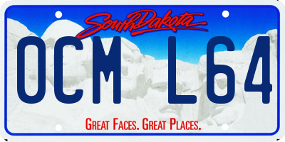 SD license plate 0CML64