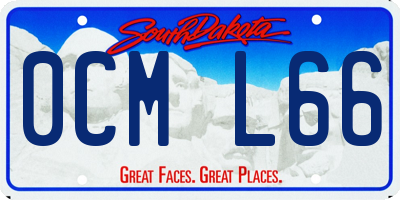 SD license plate 0CML66