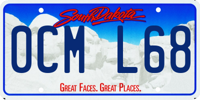 SD license plate 0CML68