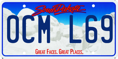 SD license plate 0CML69