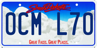 SD license plate 0CML70