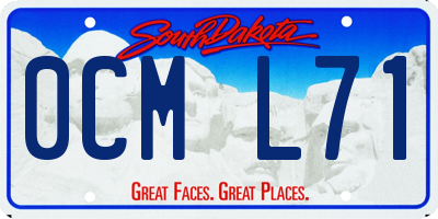 SD license plate 0CML71