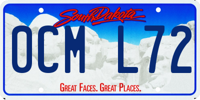 SD license plate 0CML72