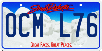 SD license plate 0CML76