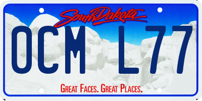 SD license plate 0CML77