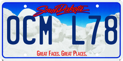 SD license plate 0CML78