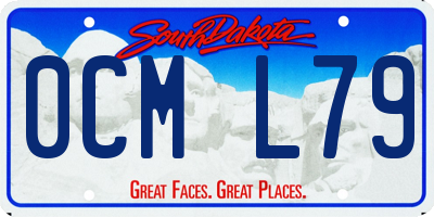 SD license plate 0CML79