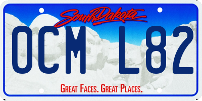 SD license plate 0CML82