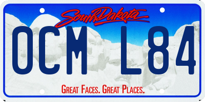 SD license plate 0CML84