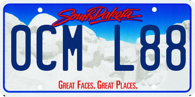 SD license plate 0CML88
