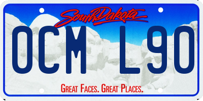 SD license plate 0CML90