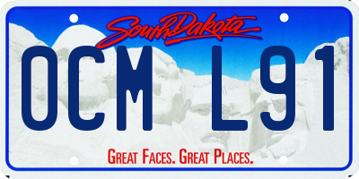 SD license plate 0CML91
