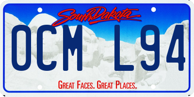 SD license plate 0CML94