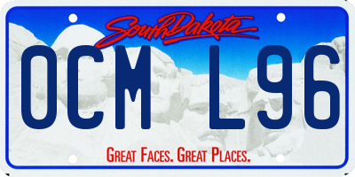 SD license plate 0CML96