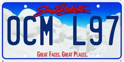 SD license plate 0CML97