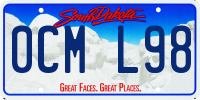 SD license plate 0CML98