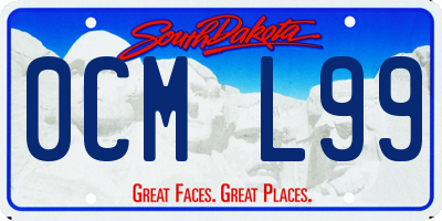 SD license plate 0CML99