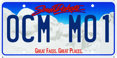 SD license plate 0CMM01