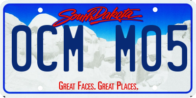 SD license plate 0CMM05
