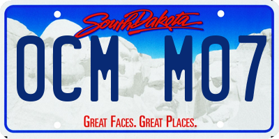 SD license plate 0CMM07