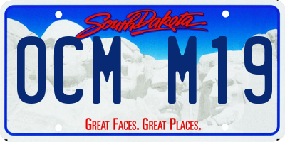 SD license plate 0CMM19