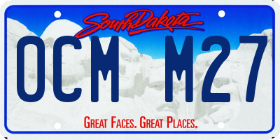 SD license plate 0CMM27