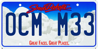SD license plate 0CMM33