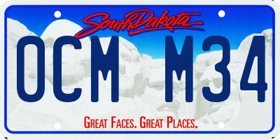 SD license plate 0CMM34