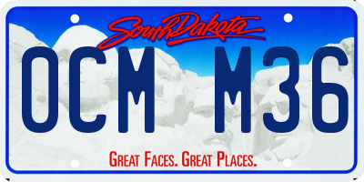 SD license plate 0CMM36