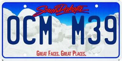 SD license plate 0CMM39