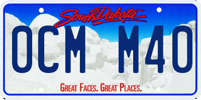 SD license plate 0CMM40