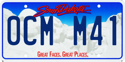 SD license plate 0CMM41