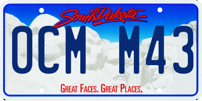 SD license plate 0CMM43
