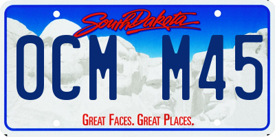 SD license plate 0CMM45