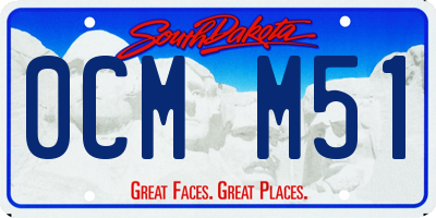 SD license plate 0CMM51