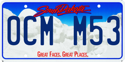 SD license plate 0CMM53