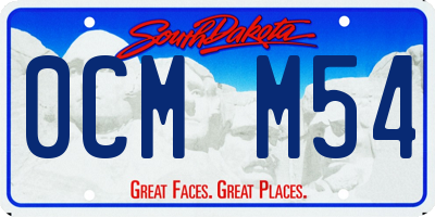 SD license plate 0CMM54