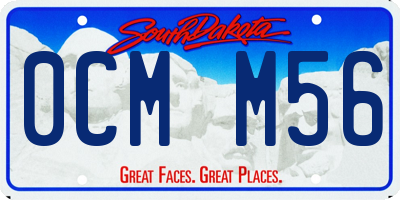 SD license plate 0CMM56