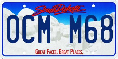 SD license plate 0CMM68