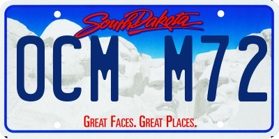 SD license plate 0CMM72