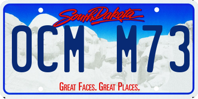 SD license plate 0CMM73